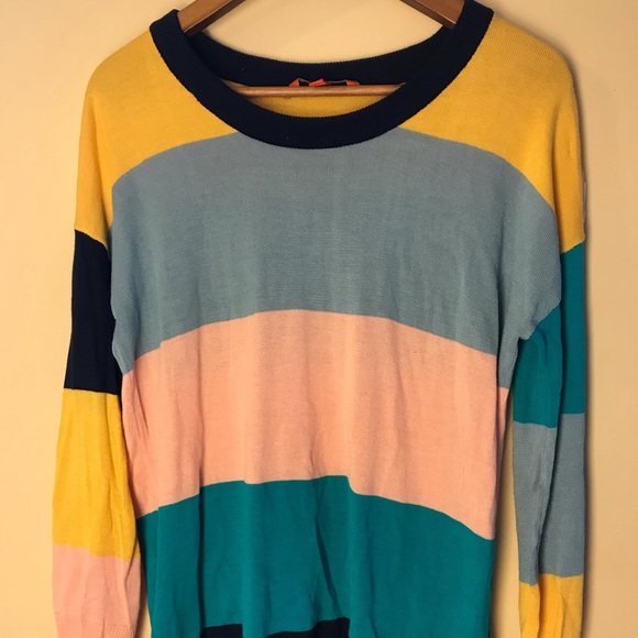 Modcloth Sweaters - ModCloth Colorblock Striped Sweater (M)